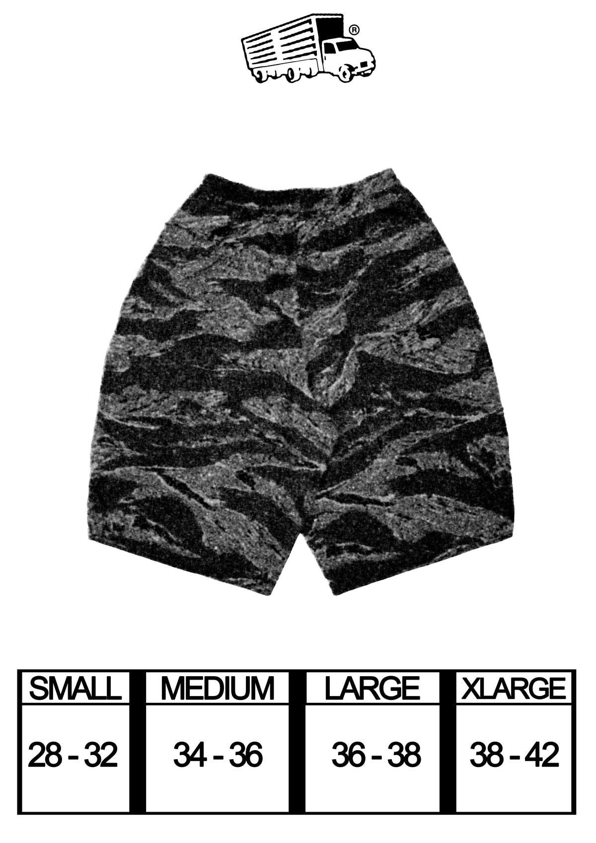 OVR TIGER CAMO SHORTS