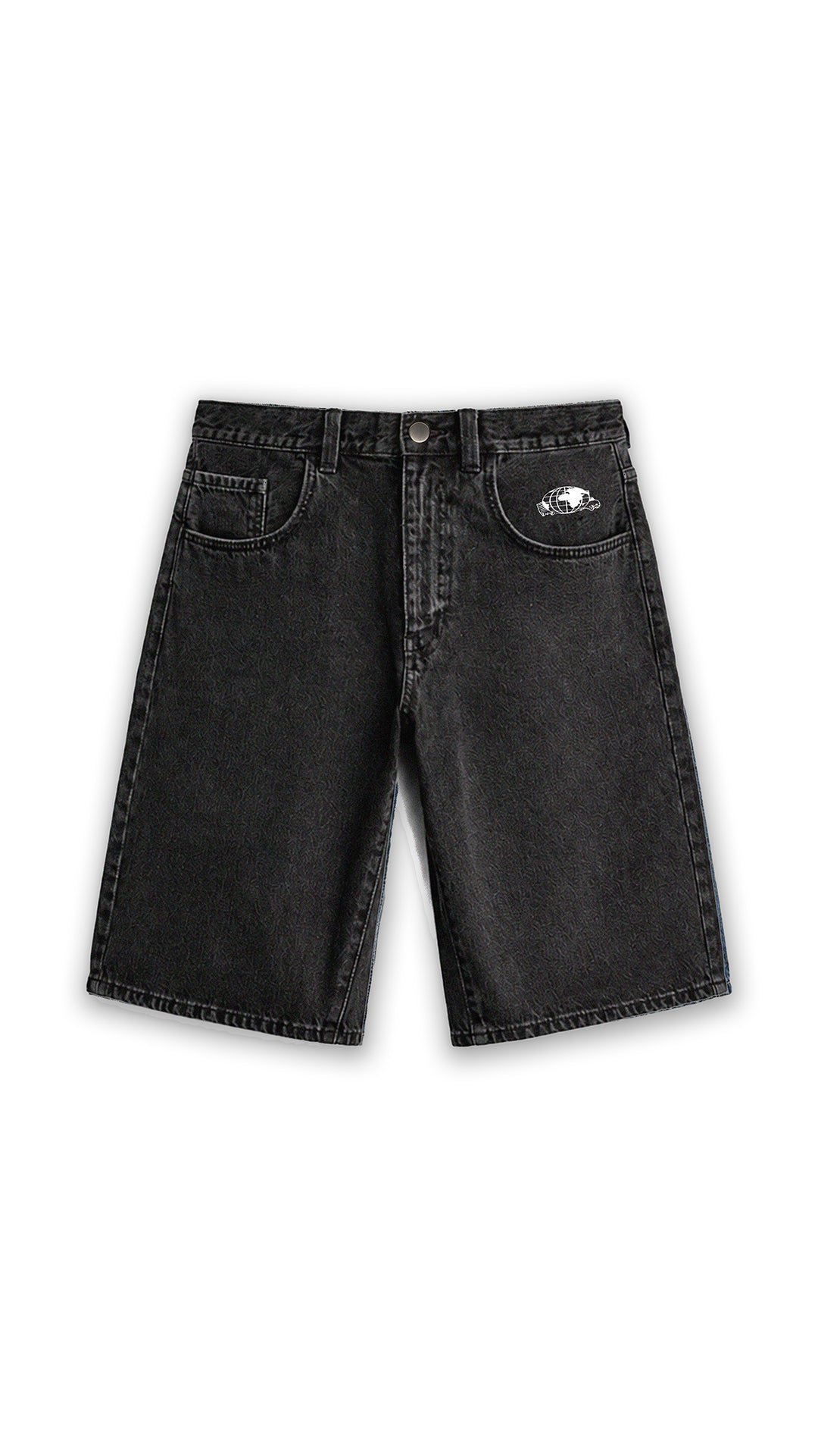 OVR BLACK DENIM SHORTS