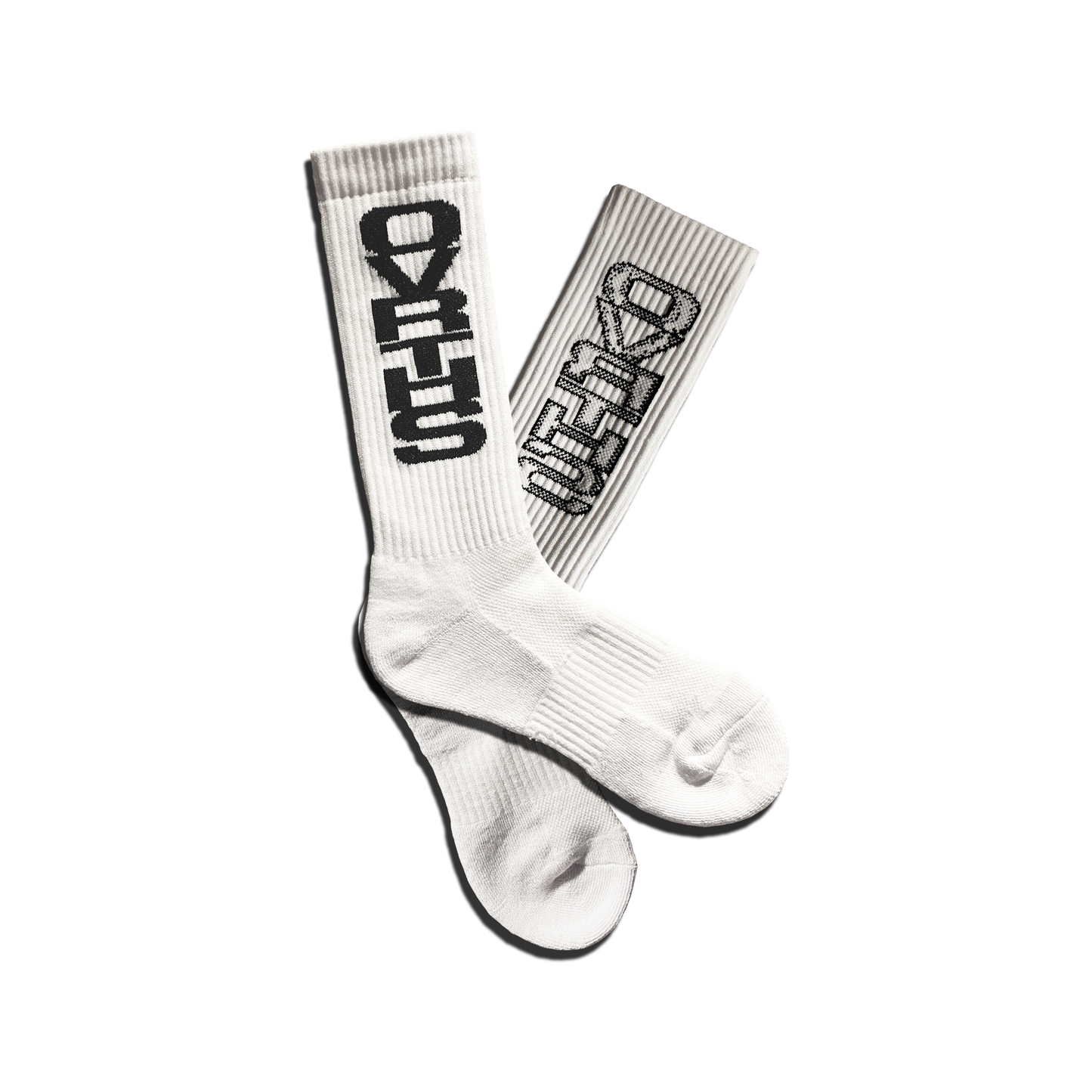 OVR 2tone Crew Socks (White)