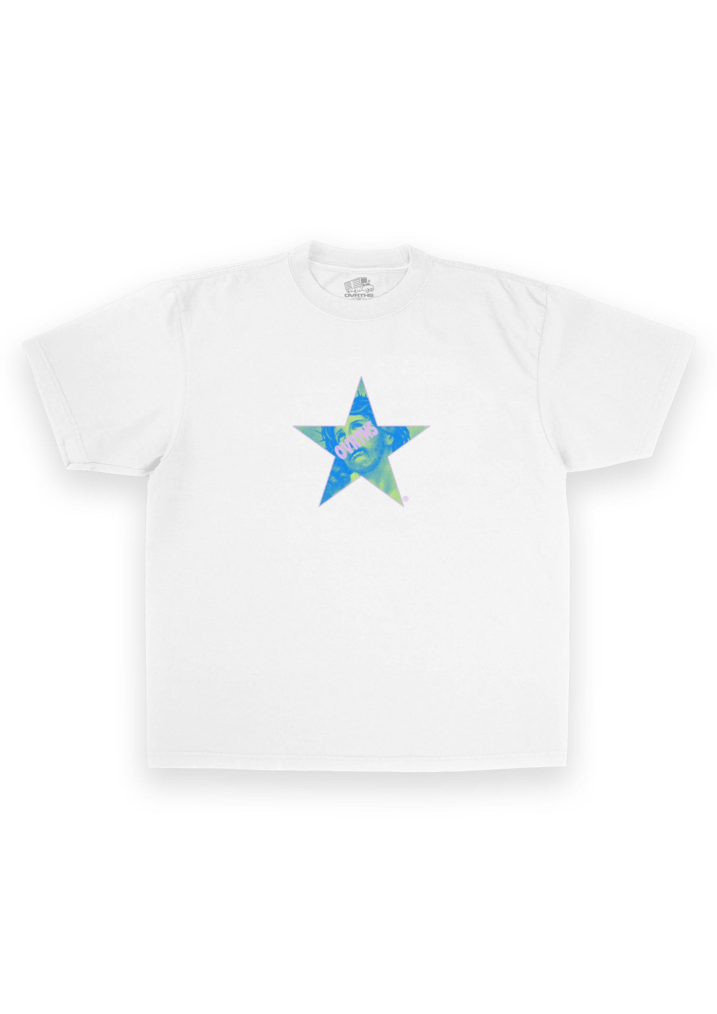 OVR STAR WHITE T SHIRT