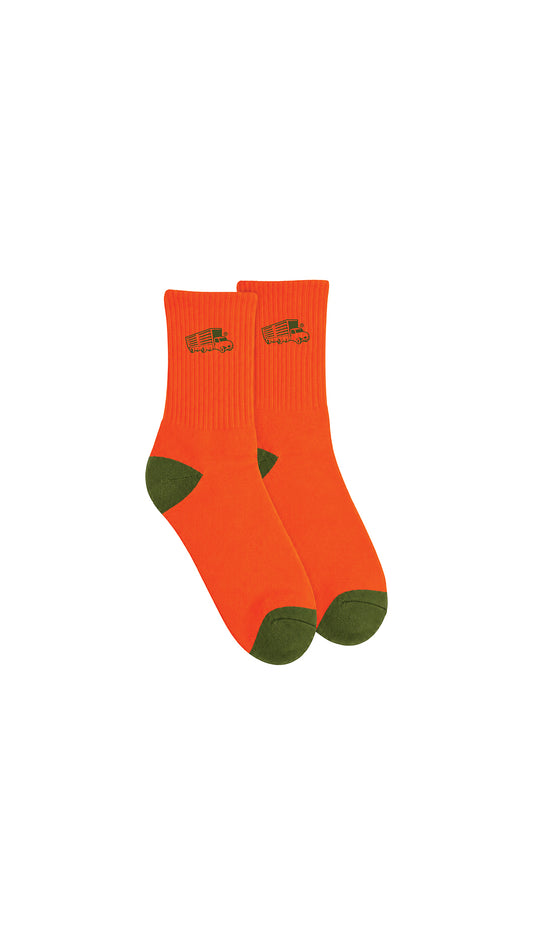 OVRTHS LOGO MID SOCKS ORANGE
