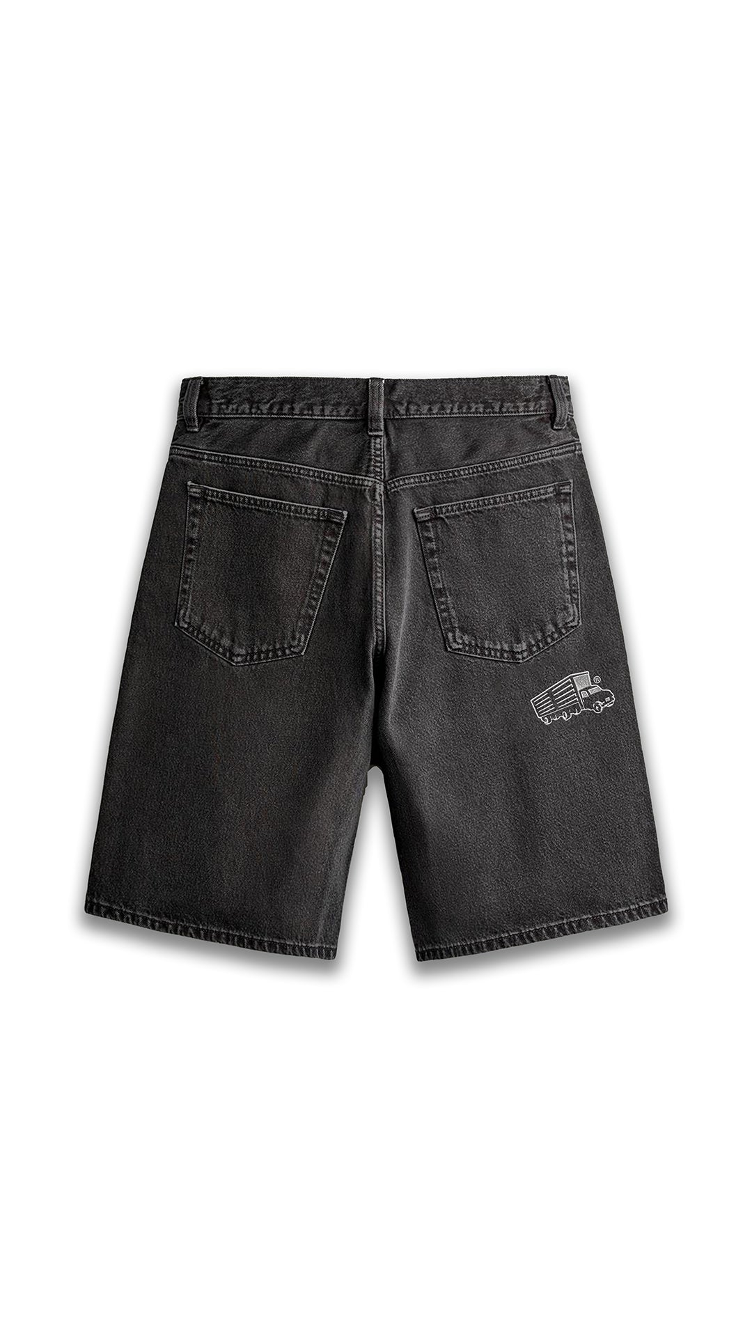 OVR BLACK DENIM SHORTS